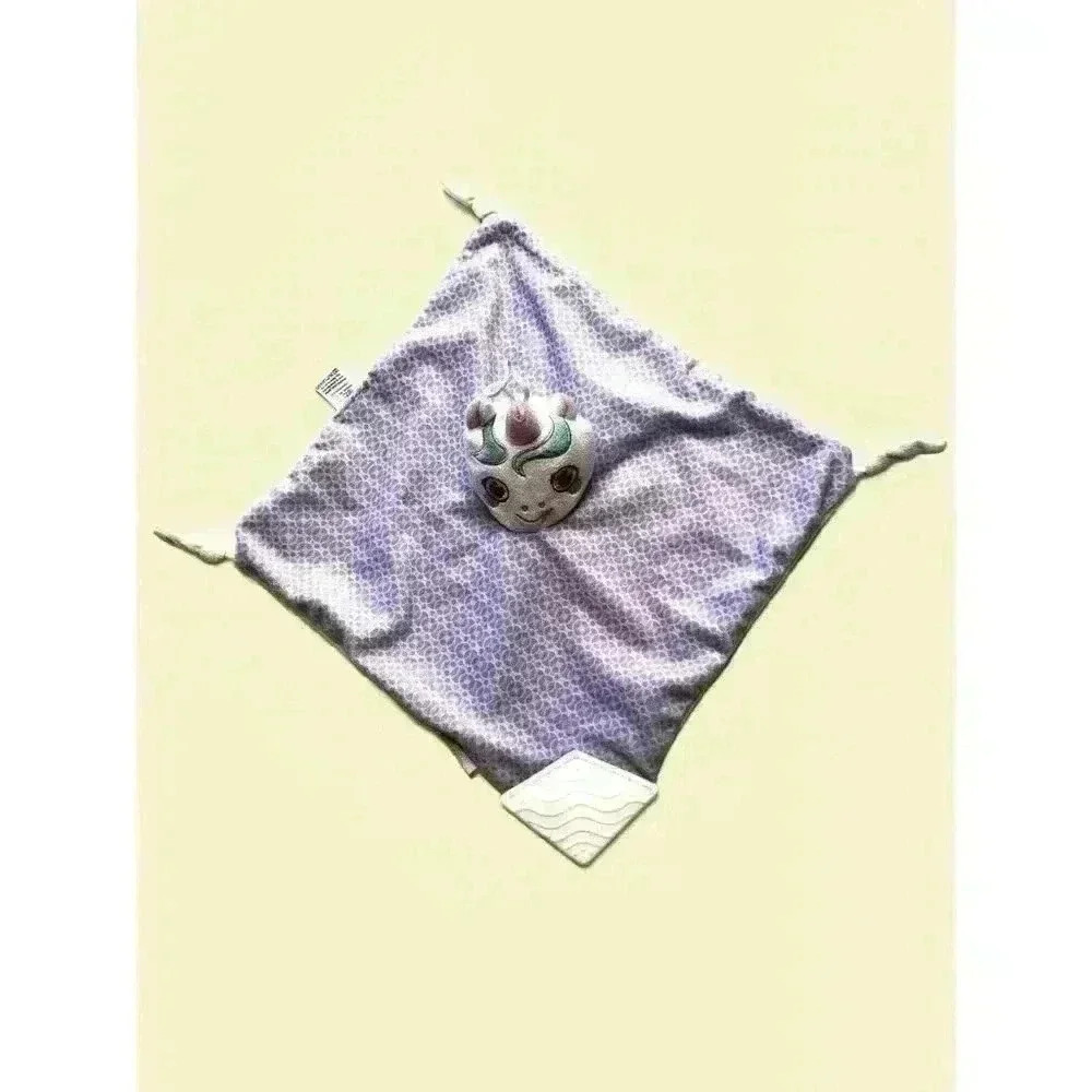 BooginHead Unicorn Lovey Teether Plush Security Blanket Purple 12 inch
